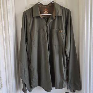 First Lite Ranger Stretch Snap Shirt Olive Green Men's Size L Hunting Scouting